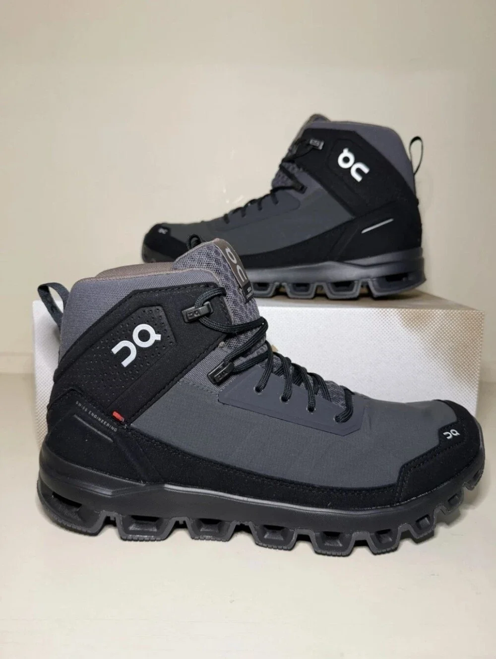 Size 8-On Cloudridge Men's Hiking Boots Eclipse/Black 33.99546